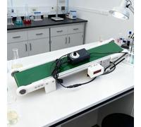 Mini Conveyor Belt for Auto Frictional Force Experiments, Desktop Display with Automatic Counter, Ideal for Food Processing and Product Packaging, 100CM Length
