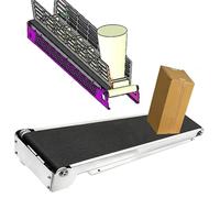 Mini Conveyor Belt Machine, 460mm Stainless Steel Desktop Logistics Conveyor with Brushless Motor, Supports 3.5-5KG Load for Efficient Food Processing Transport