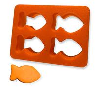 Mini Cookie Cutter | Orange Goldfish | Multi 4 Molds in 1 | Dough Fondant Fish Shape For Baking Biscuit Crackers