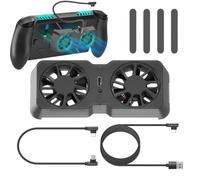 Mini Cooling Fan, Magnetic Game Cooler, Portable 3 Speed Ventilation Device with Secure Fit, Compact Airflow System, Adjustable Heat Reduction Fan with Lightweight Design for Outdoor Travel Summer Use