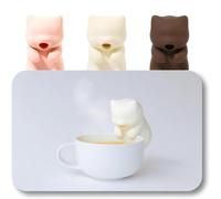 Mini Cooling Robot - Cat-Shaped Cooler for Hot Drinks & Food, 2 Speeds, Cools in 3 Mins, 3.14" Portable, USB Rechargeable, Waterproof, Fits All Dishware - Perfect for Coffee, Tea & Meals
