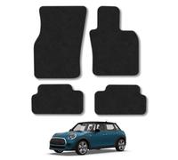 Mini Cooper (2014-2024) [5 Door] [F55] Compatible Car Mats Accessories Carpet Tailored Fit Grey Trim Binding Full Coverage All Weather Accessory Custom Fit Hand-Finished Colour Bind Water-Resistant
