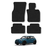 Mini Cooper [5 Door] (2024+) Car Mats Accessories Tailored Fit Carpet Floor Mats Non Slip Grey Trim Accessory Full Coverage Compatible Front Rear Set Anti Slip Granulated Backing Hand-Finished Clips