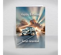 Mini Cooper Birthday Card for Great-Grandad - British Classic Car Mini Icon for Racing Fans, Collectors & Retro Motoring Enthusiasts: Great-Grandad Birthday Card (Size A5)