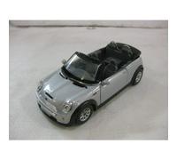 Mini Cooper S Convertible In Gray Diecast 1:28 Scale By Kinsmart