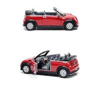 Mini Cooper S Convertible In Maroon Diecast 1:28 Scale By Kinsmart