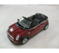 Mini Cooper S Convertible In Maroon Diecast 1:28 Scale By Kinsmart