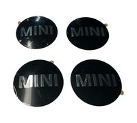 MINI COOPER WHEEL CAP CENTER EMBLEM COOPER STICKER SET OF 4 GENUINE NEW
