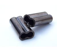 Mini Copper Double Barrel Crimp Sleeves 1.0mm x 7mm - 100 pieces