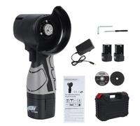 Mini Cordless Angle Grinder 16.8V,Grinding Disc 3 Inch/75mm,Lightweight Angle Grinder with 2x1.5Ah Batteries,2 Cutting Discs,for Grinding,Cutting and Sanding
