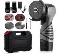 Mini Cordless Angle Grinder, Cordless Battery Angle Grinder Portable Angle Grinder with 2 Rechargeable Batteries, 28000RPM Small Tool Kit for Metal/Wood/Stone Cutting Polishing, 20 Accessories