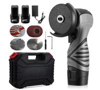 Mini Cordless Angle Grinder, Cordless Battery Angle Grinder Portable Angle Grinder with 2 Rechargeable Batteries, 28000RPM Small Tool Kit for Metal/Wood/Stone Cutting Polishing, 20 Accessories