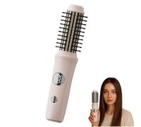 Mini Cordless Hair Brush- Rechargeable Travel Curling Iron with 3 Temperature Levels, Fast Heating & Ceramic Coating Perfect for Short & Medium Hair