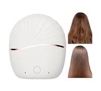 Mini Cordless Hair Straightener - USB Rechargeable Pocket Styling Comb | Temp Volumizing AntiScald Mirror Tool | Portable Travel Curly Straight Hair Flat Iron