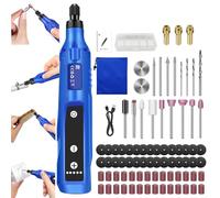 Mini Cordless Rotary Multi Tool, Multi-Purpose Power Mini Rotary Tool with LED Light for Sanding Polishing Drilling Etching Engraving DIY Crafts, 5 Variable Speed 3000/6000/9000/12000/18000 RPM