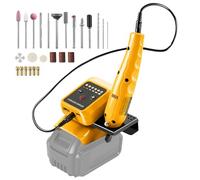 Mini Cordless Rotary Tool Compatible with Dewalt 20V Battery (NO Battery), 80W 6 Speed 6000-18000rpm Mini Multitool with 5V 2A USB/Type-C Output and 20pcs Accessories, for Light DIY Craft