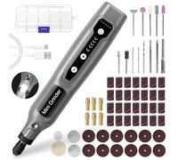Mini Cordless Rotary Tool Kit: 18000 RPM High Speed Power USB Rechargeable Multi Tool, Portable Mini Grinder with LED Light for DIY Engraving Grinding Polishing Cutting Sanding