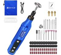 Mini Cordless Rotary Tool, Powerful Rotary Multi Tool with LED Light, 5 Speed Adjustment 3000-18000RPM, Multi-Purpose Power Tool for Carving, Cutting, Sanding, Drilling, Polishing, DIY