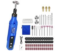 Mini Cordless Rotary Tool with LED Light, 5 Speed (3000-18000RPM) Cordless Rotary Multi Tool Kit, Electric Wood Carving Tools, Mini Drill for Crafts, Sanding, Polishing, Drilling, Etching, Engraving