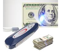 Mini Counterfeit Currency Detector Pen with UV Light and Magnetic Sensor Alarm - Portable Bill Checker Compatible with USD EUR GBP - Handheld Device for Banknote Verification and