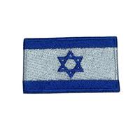 Mini Country Flag Patches 3×2 cm - Embroidered Iron-On/Sew-On National Badge Set for Jackets, Backpacks, Hats & DIY Craft (Israel)