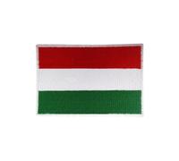 Mini Country Flag Patches 3×2 cm - Embroidered Iron-On/Sew-On National Badge Set for Jackets, Backpacks, Hats & DIY Craft (Hungary)