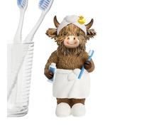 Mini Cow Figurines,Realistic Animal Cute Decor - Bathroom Cow Decor Collectible Figurines - for Home Bathroom Bedroom Living Room Outdoor Garden Yard Patio Farmhouse Office