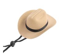 Mini Cowboy Cat Hat Pet Accessory - Five-Pointed Star Decoration - Fashionable Western Style for Cats & Small Dogs