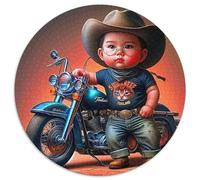 Mini Cowboy Motorcycle 1000 Piece Jigsaw Puzzle for Women, Men Transportation Theme Brainteasing Jigsaws Educational Games Creativity & Gift Giving 1000pcs (67.5x67.5cm)