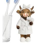 Mini Cows, Resin Rustic Realistic Funny, Bathroom Cow Miniature Figurines, for Home Bathroom Bedroom Living Room Outdoor Garden Yard Patio Farmhouse Office