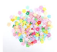 Mini Craft Flowers with Ten-color Mixed Soft Daisy Flowers,plplaaoo 200 Pcs Felt Flowers Fabric Flower, Embellishments Crafting Flowers Chiffon Flowers for DIY Sewing Handcraft Decoration, Felt F