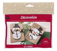 Mini Craft Kit Decoration - Make Christmas Cards Decorated with Snowmen - Craft Kit for Kids Aged 4+