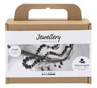 Mini Craft Kit Jewellery, Necklace and Earrings, Black, White, 1 Pack