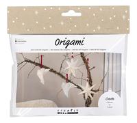 Mini Craft Kit Origami - Doves/Stars - Dark Red and Off White - 1 Pack