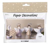 Mini Craft Kit Paper Decorations - Create Your own Christmas Angels from Paper - Beginner Kit for Kids Aged 12 and Up
