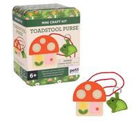 Mini Craft Kit: Toadstool Purse | Sewing Kit with Precut Felt, DIY Activity Gift for Kids Ages 6+, My First Sewing, Keep Sake Tin Packaging