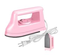 Mini Crafts Iron Handy Heat Press Machine Kit Portable for Heat Transfer, Charging Base Accessories for DIY T-Shirt Shoe Bag Vinyl Projects (Pink)