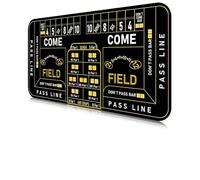 Mini Craps Table Mat 90 x 40 cm, Non-Slip Roll-Up for Home Games | Compact Craps Matportable Printed Rubber Tabletop Layout storage for Small Tables Home Game Nights &Beginner Practice