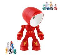 Mini Creative Robot Table Lamp, 2026 New Lonely Robot Table Lamp, Posable Rotatable Rechargeable Cordless LED Night Light for Study Home Office Decor, Kids Gift (Red)
