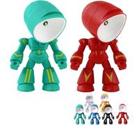 Mini Creative Robot Table Lamp,LED Mini Night Light Lonely Robot,2026 New Lonely Cartoon Cute Design Companion Table Light,Portable Adjustable Robots Lamp for Bedroom,Home,Office,Children Gift (RD+GN)
