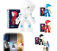Mini Creative Robot Table Lamp,LED Mini Night Light Lonely Robot,2026 New Lonely Cartoon Cute Design Companion Table Light,Portable Adjustable Robots Lamp for Bedroom,Home,Office,Children Gift (WH)