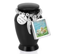 Mini Cremation Urn,Keepsake Memorial Container Aluminum Alloy, Small Keepsake Urn with Photo Frame Holder for Human or Pet Ashes Funeral Remembrance Decor