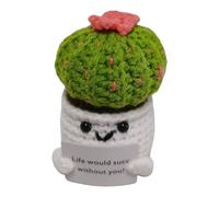 Mini Crochet Doll - Handmade Yarn Filled Doll, Small Knitted Plush Toy | The Uplifting Message Card for Children, Girls, Students, Motivational , Positive Tokens, Party V