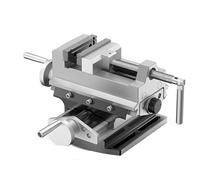 Mini Cross Slide Flat Vise, Precision X-Y Two-Way Compound Vise with Adjustable Guide Rail, Ideal for Metalworking and DIY Projects, 0.8 Inch Jaw Width