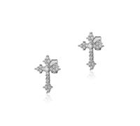 Mini Cross Stud Earrings For Women Men Hypoallergenic Religious Faith Cubic Zirconia Tiny Dainty Sparkling Crystal Cartilage Tragus Minimalist Fashion Jewelry Party Hodliay Gift