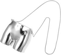 Mini Crossbody Purse Durable Construction, Ample Storage Space, Daily Travel Utility Silver Butt Shoulder Bag Small Single Shoulder Satchel Trendy Evening Bag for Women Casual Party Use