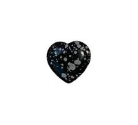Mini Crystal Heart, 2cm, Snowflake Obsidian