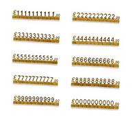 Mini Cube Price Tag, 10 Sets Price Display Cubes, Adjustable 3D Metal Price Cube Kit for Jewelry Watch Ring Shop Price Display - Gold/GBP