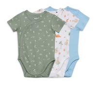 MINI CUDDLES Baby Boys 3pk Dinosaur Print Bodysuits, Multicolour (0-3M)
