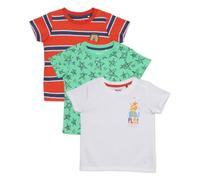 MINI CUDDLES Baby Boys 3pk Printed & Striped T-Shirts, Multicolour (18-24M)